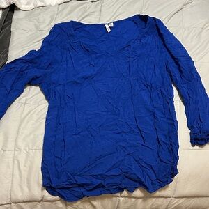 Elle Royal Blue Textured Blouse